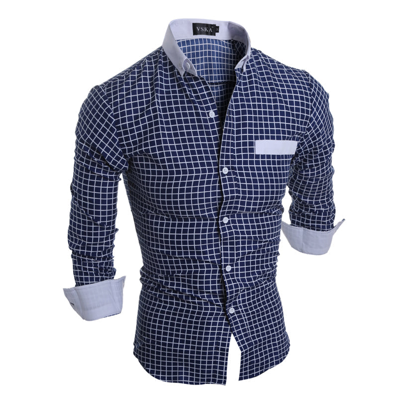 Men's Slim Fit Shirt Plaid
