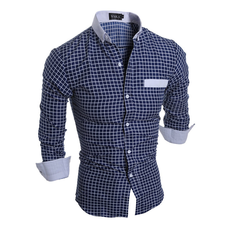 Men's Slim Fit Shirt Plaid