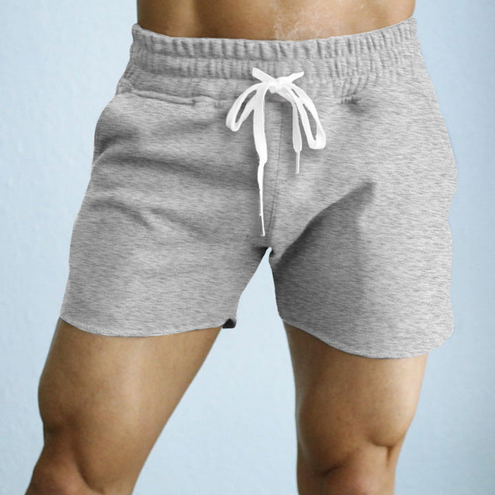 Men's Straight Leg Drawstring Casual Shorts in Solid Knit