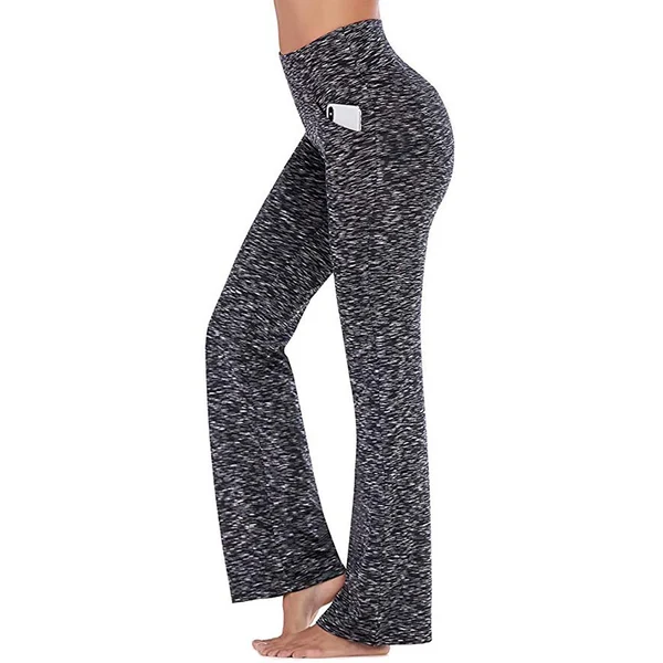 Women's Bootcut Flare Leg Stretchy High Waist Yoga Pants - Clevecorner