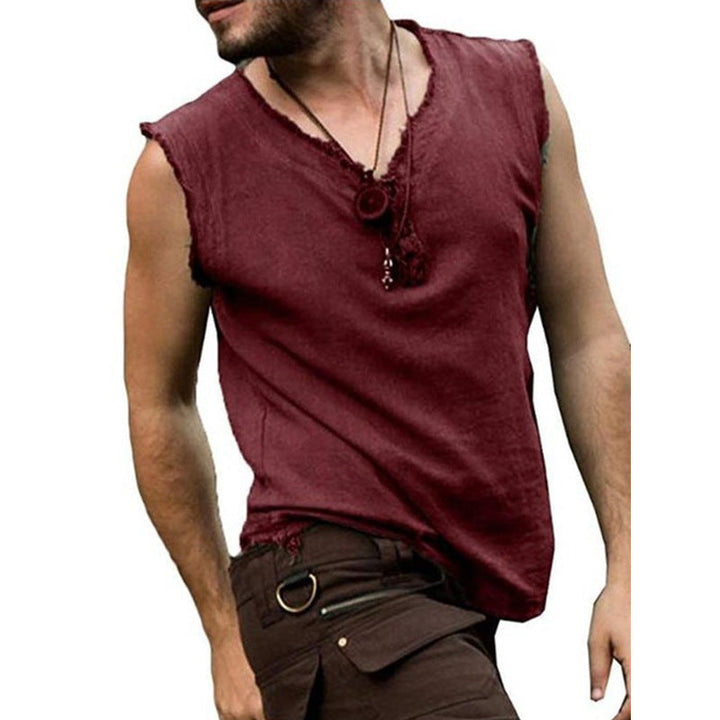 V-Neck Casual Sleeveless T-Shirt - Clevecorner