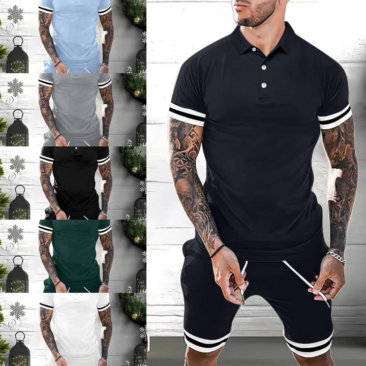 Men's Fashion Summer Short Sets: Polo Shirt and Shorts