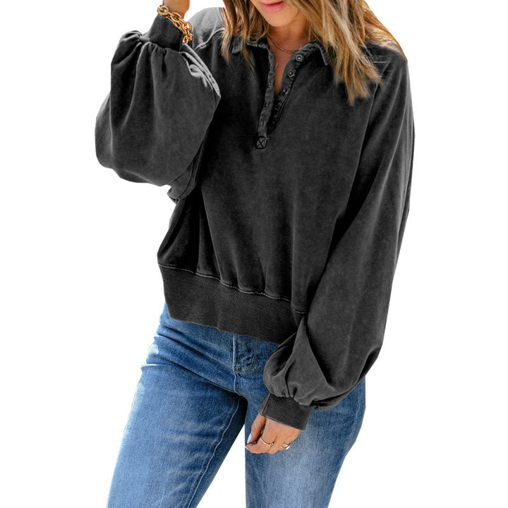 Long Sleeve V-Neck Pullover Sweatshirt