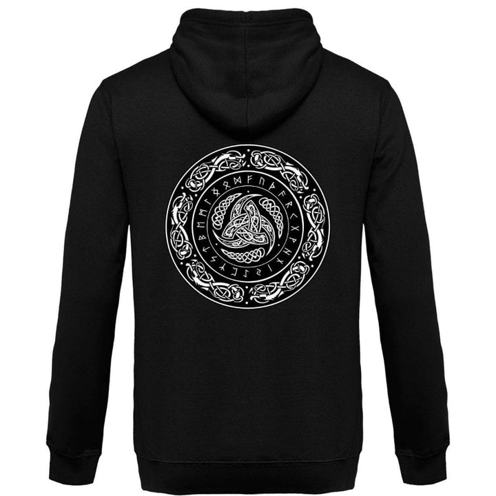 Western-Inspired Print Plus Velvet Hooded Pullover