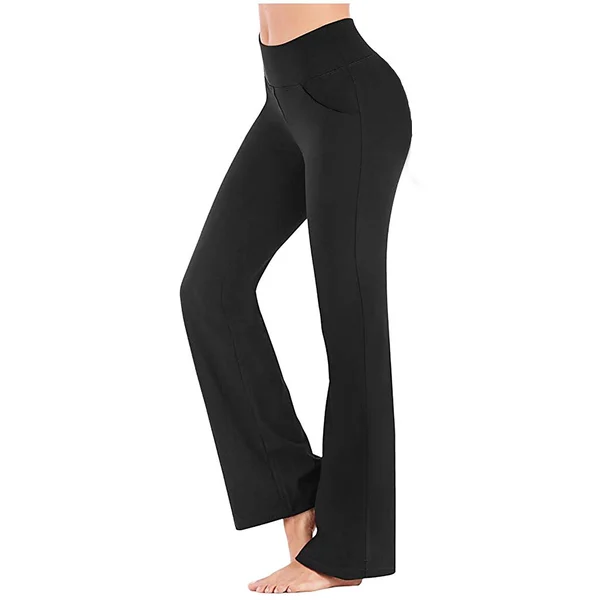 Women's Bootcut Flare Leg Stretchy High Waist Yoga Pants - Clevecorner