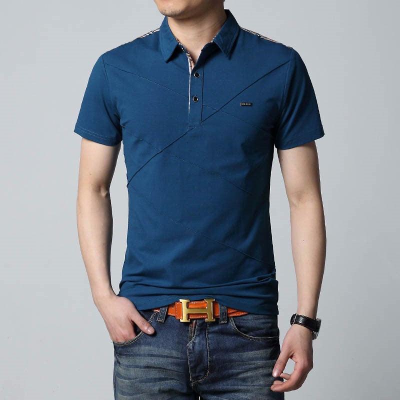 Summer Collar Short Sleeve Cotton Shirt - Clevecorner