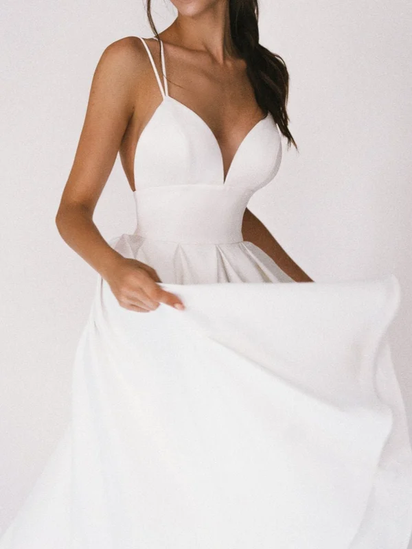 Women's Elegant Strappy Halter Dress - Clevecorner