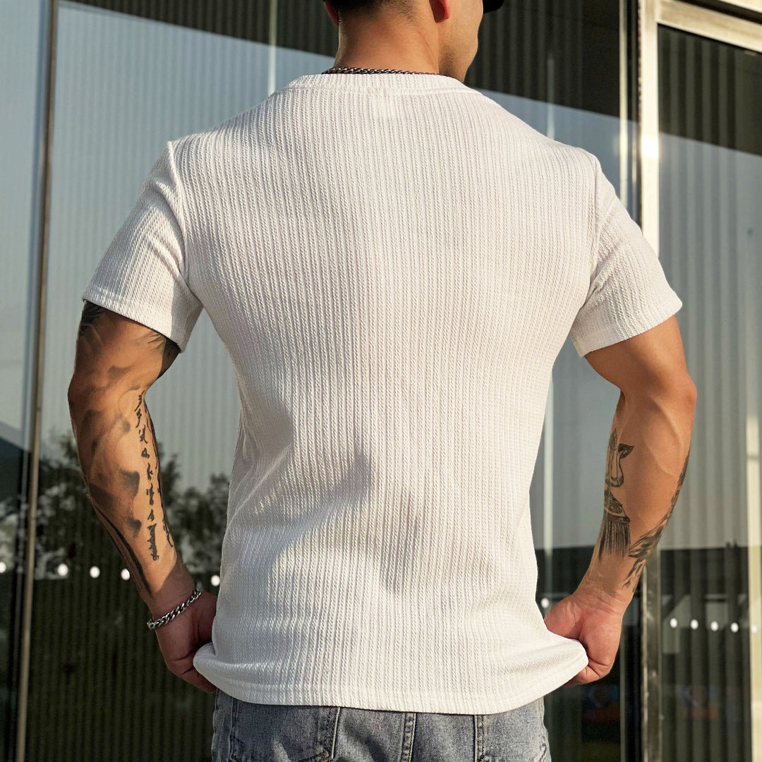 Men's Breathable Stretch Sports Fitness Crewneck Top