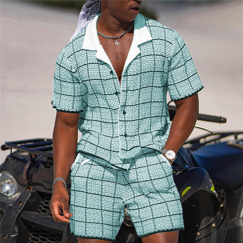 Relaxed Beach Vibes: Men's Two-Piece Casual Beach Ensemble