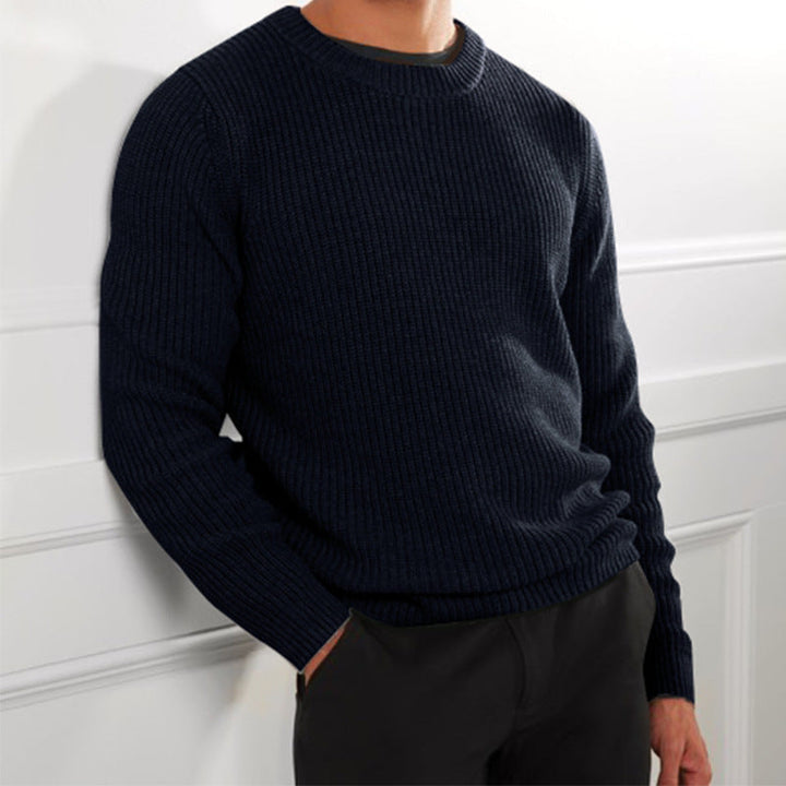 Casual Men's Solid Color Top Sweater Knitted Pullover