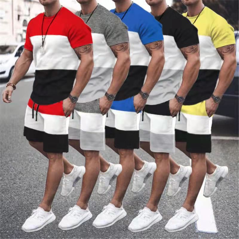 Men's Stripes Loose Casual Suit