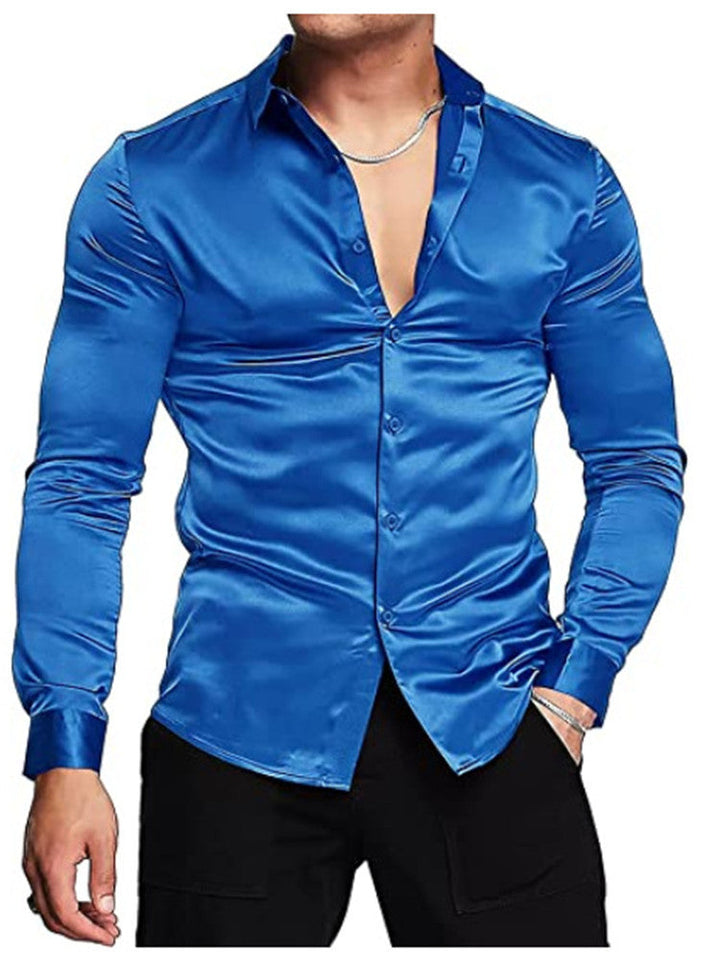 Men's Stylish Satin Lounge Shirt