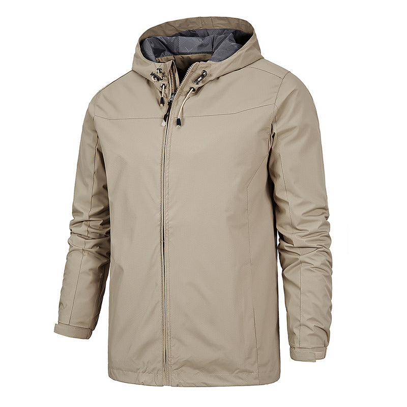 Outdoor jackets male thin spring single jacket waterproof
