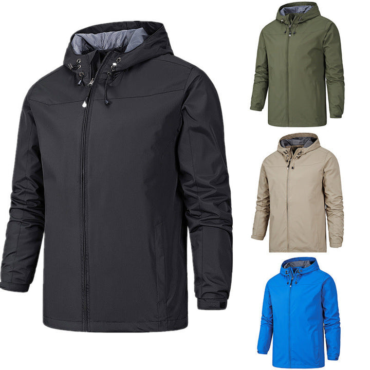 Outdoor jackets male thin spring single jacket waterproof