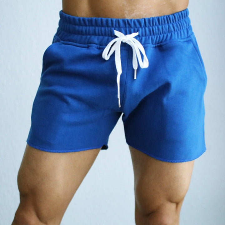 Men's Straight Leg Drawstring Casual Shorts in Solid Knit