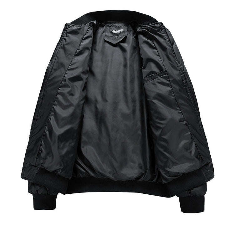 Monochrome Cotton-Padded Coat with European and American Style