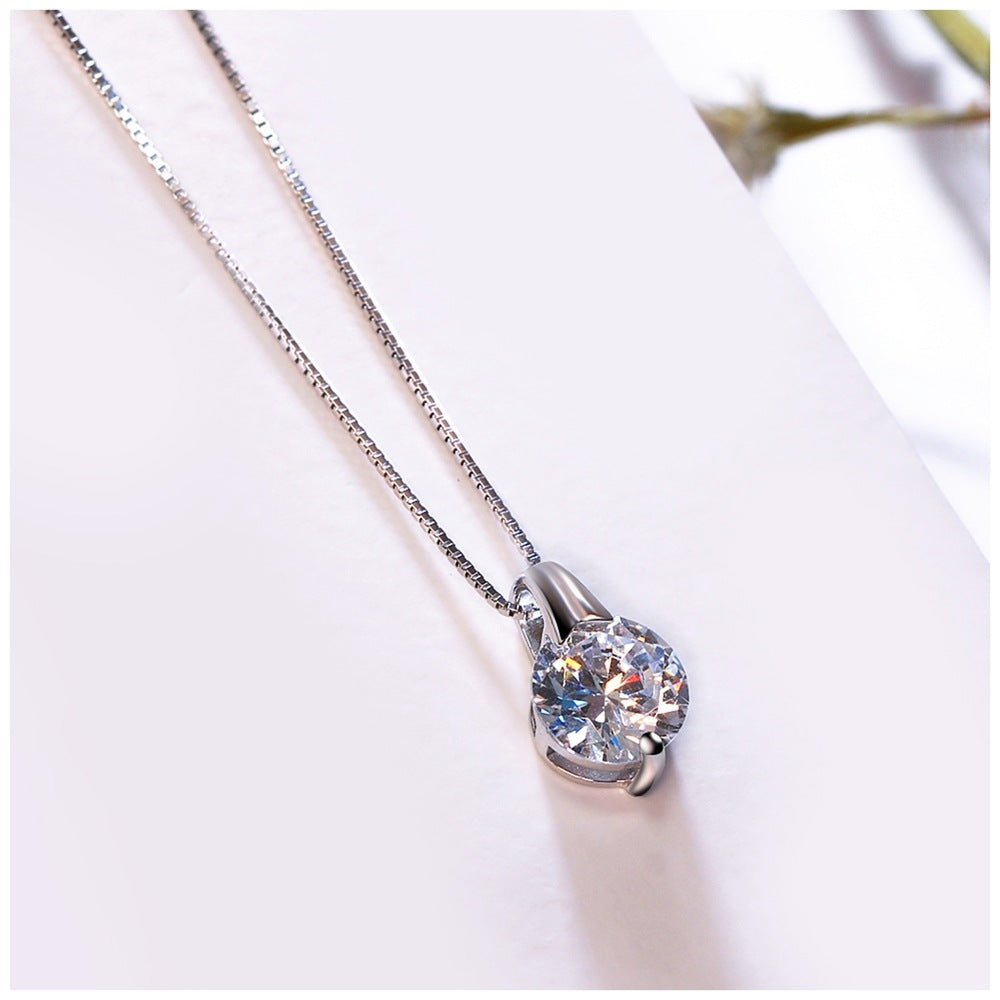 S925 Sterling Silver Cubic Zirconia Necklace