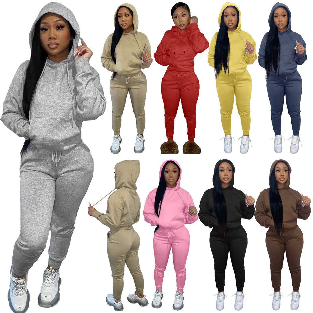 Comfy Hoodie And Loose Sweatpants Set
