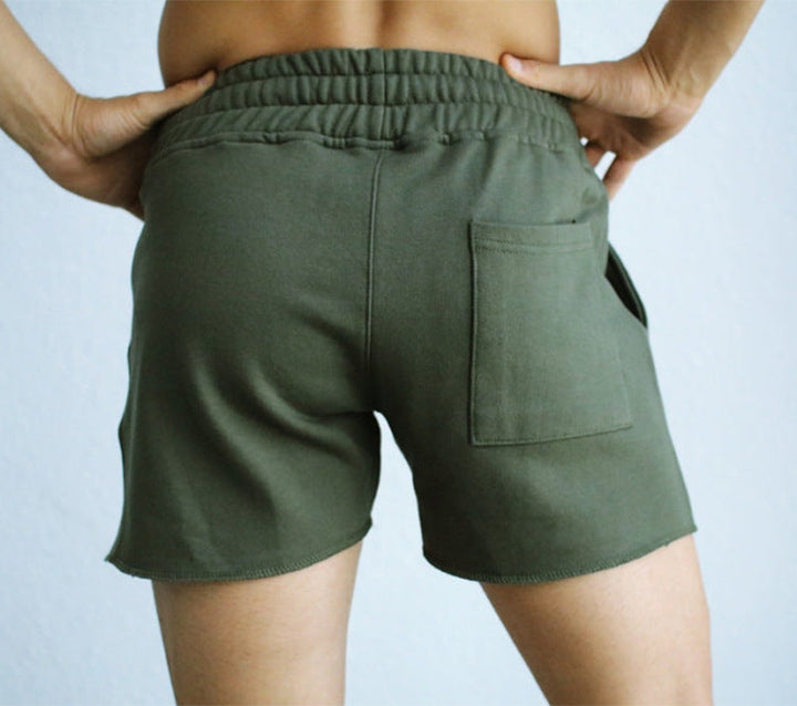 Men's Straight Leg Drawstring Casual Shorts in Solid Knit