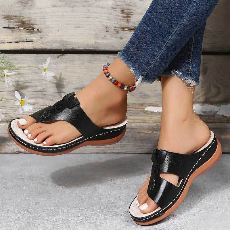 Thong Sandals Wedges Shoes Summer Beach Shoes Flip Flops