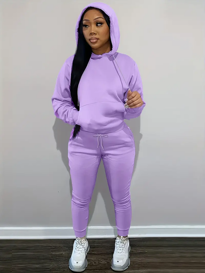 Comfy Hoodie And Loose Sweatpants Set