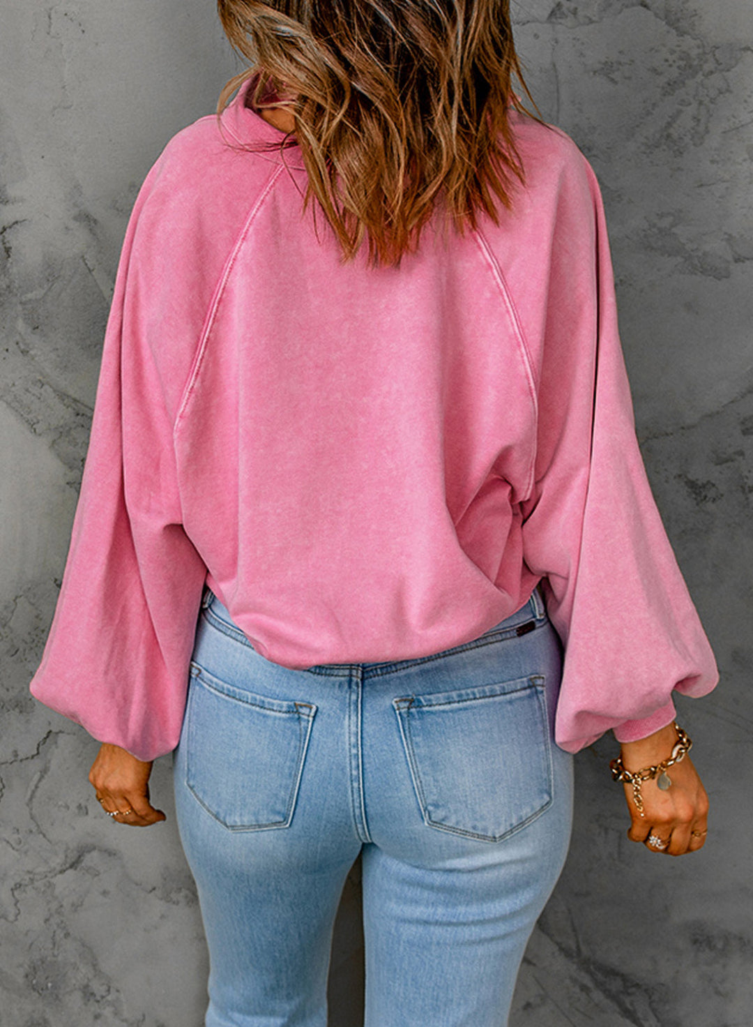 Long Sleeve V-Neck Pullover Sweatshirt