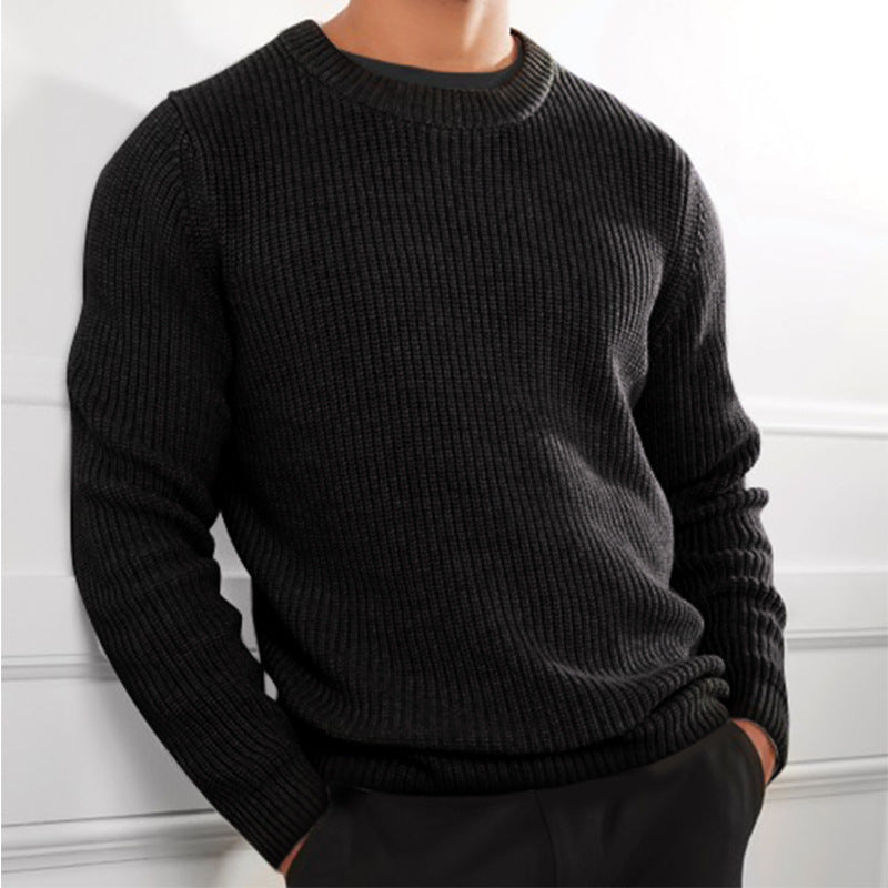 Casual Men's Solid Color Top Sweater Knitted Pullover