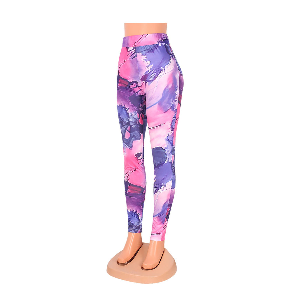 Women  Fashion Casual Printed Skinny Pants - Clevecorner