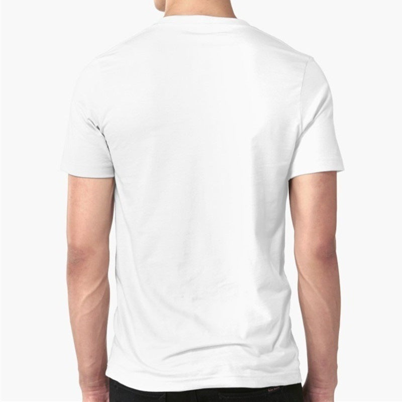 Fashion Short Sleeve T-shirt Black Crow Pattern