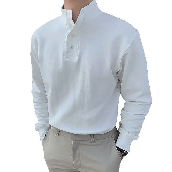 Gentleman's Stand-up Collar Long-sleeved Shirt
