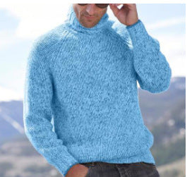 Pure Color All-matching Men's Turtleneck Fashion Sweater