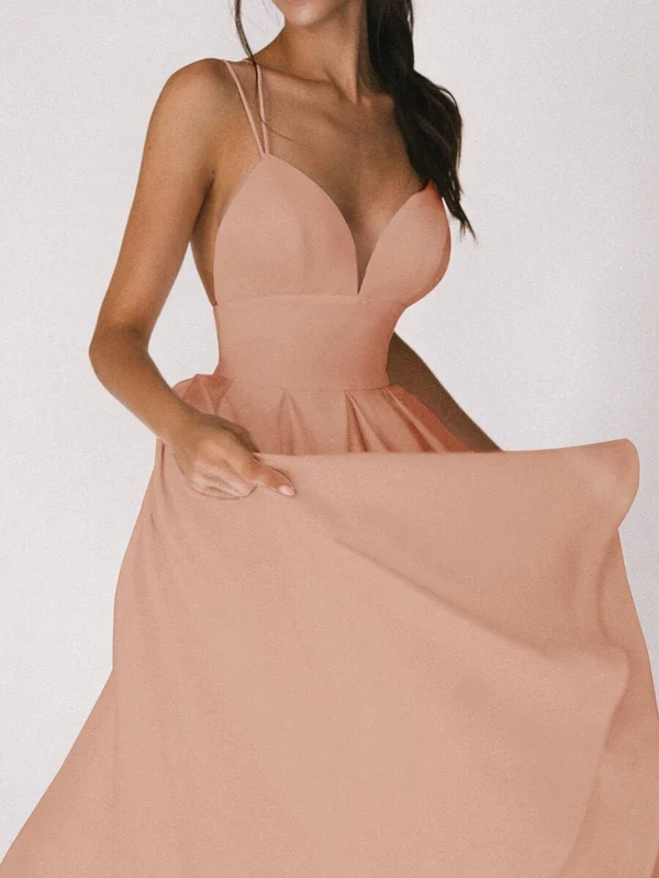 Women's Elegant Strappy Halter Dress - Clevecorner