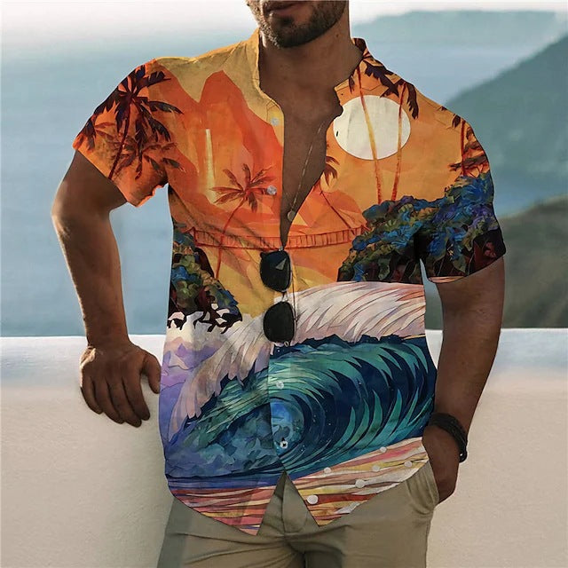 Men's Shirt 3D Printed Short Sleeve