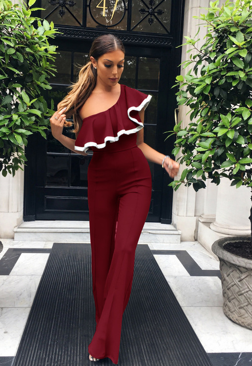 Women's Ruffled Jumpsuit - Clevecorner