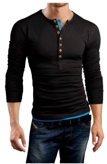 Men's Casual Henley T-Shirt