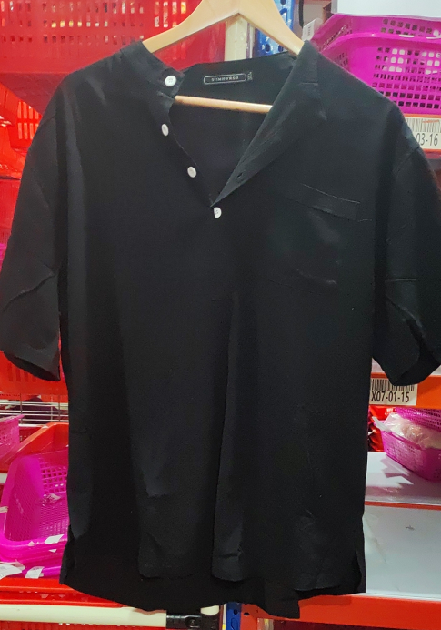 Casual Linen Solid Color Button V-Neck Beach Shirt
