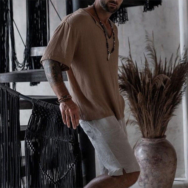 Men's Fashion Simple V-Neck T-Shirt