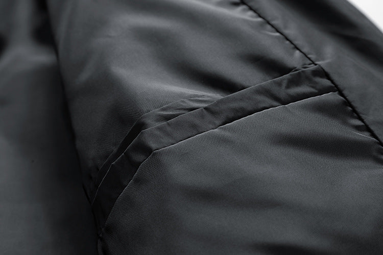 Monochrome Cotton-Padded Coat with European and American Style