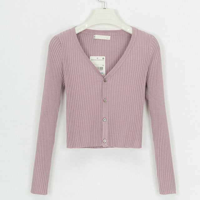 sweater cardigan women Slim sweaters - Clevecorner