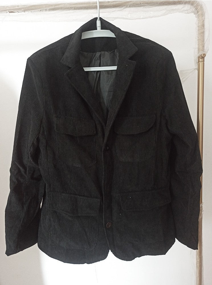 Men's Pure Color Open Lining Casual Jacket