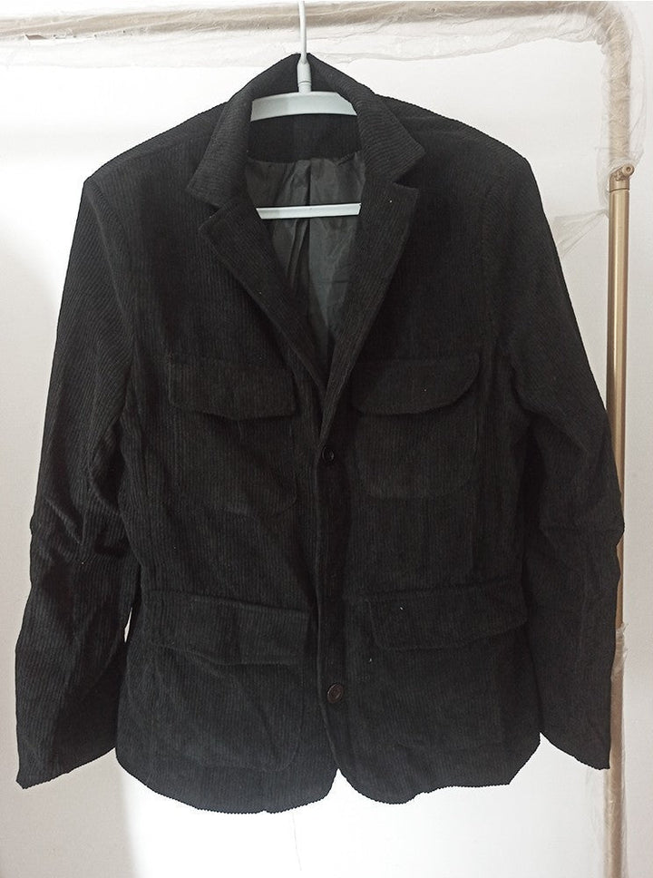 Men's Pure Color Open Lining Casual Jacket