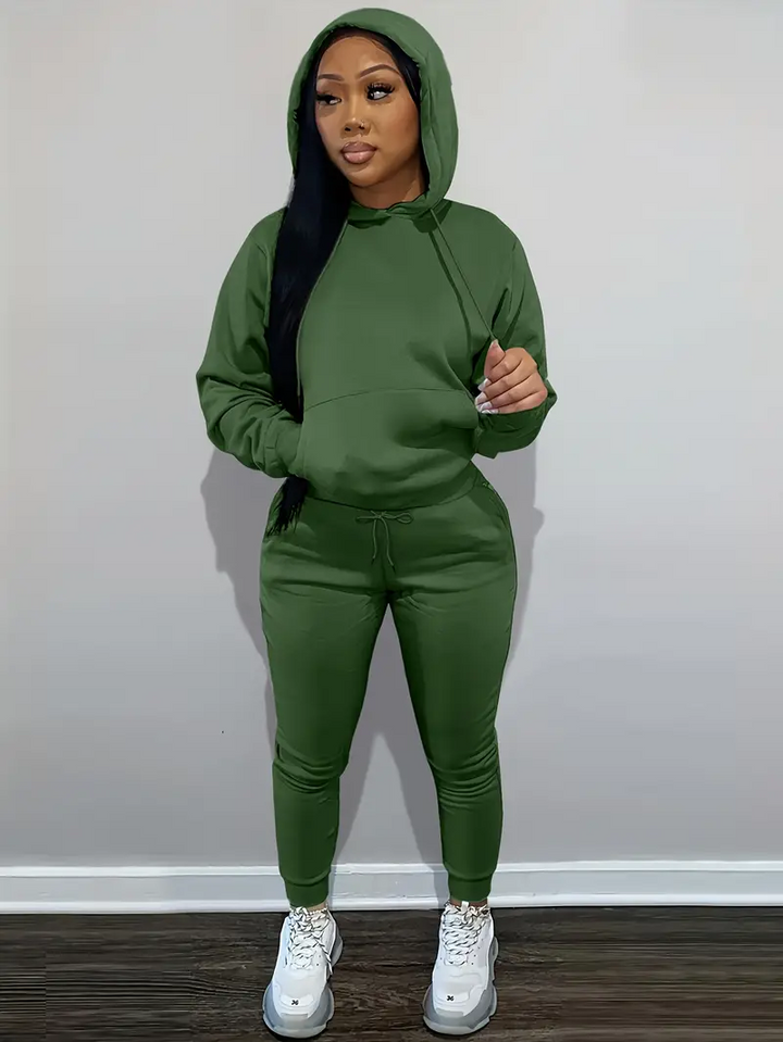 Comfy Hoodie And Loose Sweatpants Set