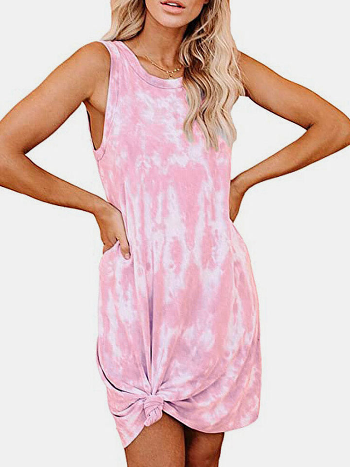 Women's Tie-Dye Sleeveless Casual Sundress - Clevecorner