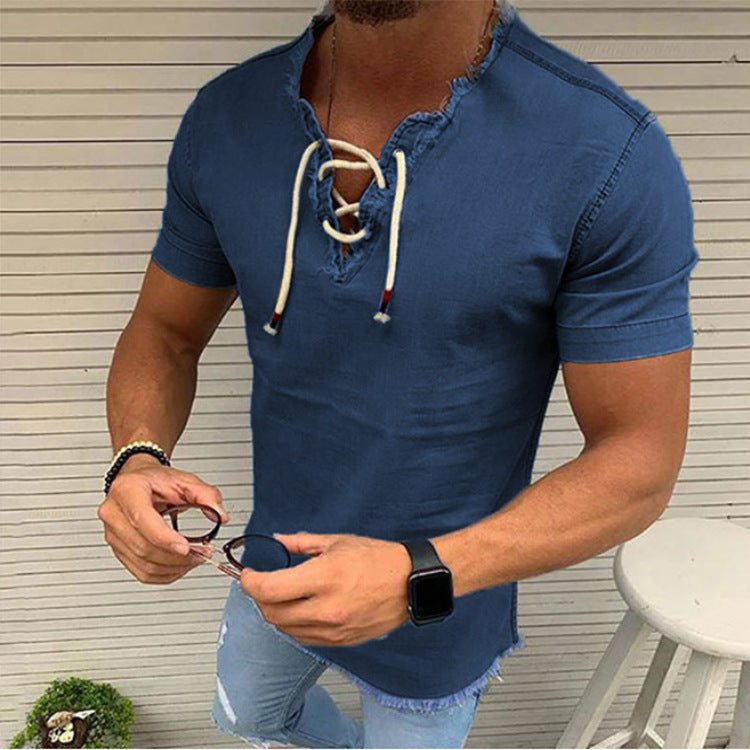 Denim Drawstring T-shirt