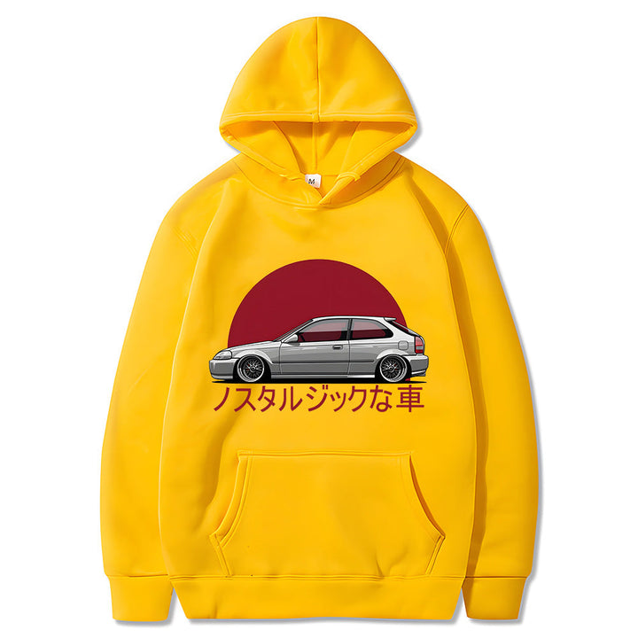 Relaxed Drive Sunset Print Men's Hoodie