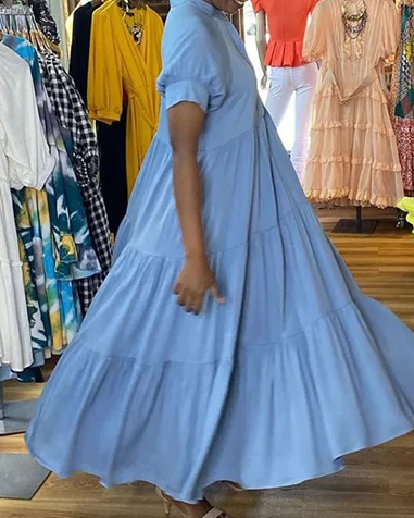 Tiered Midi Dress - Clevecorner