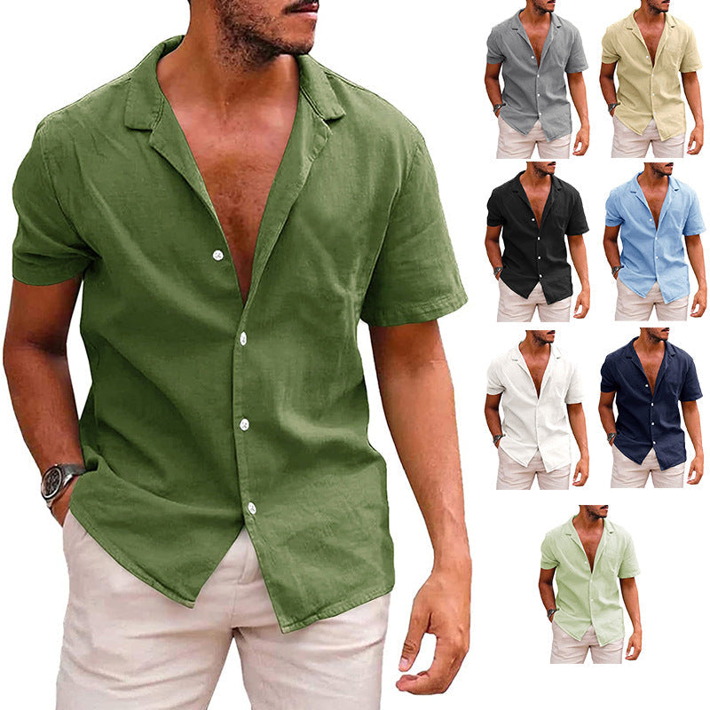 Men's Casual Button Down Short Sleeve Summer Shirt