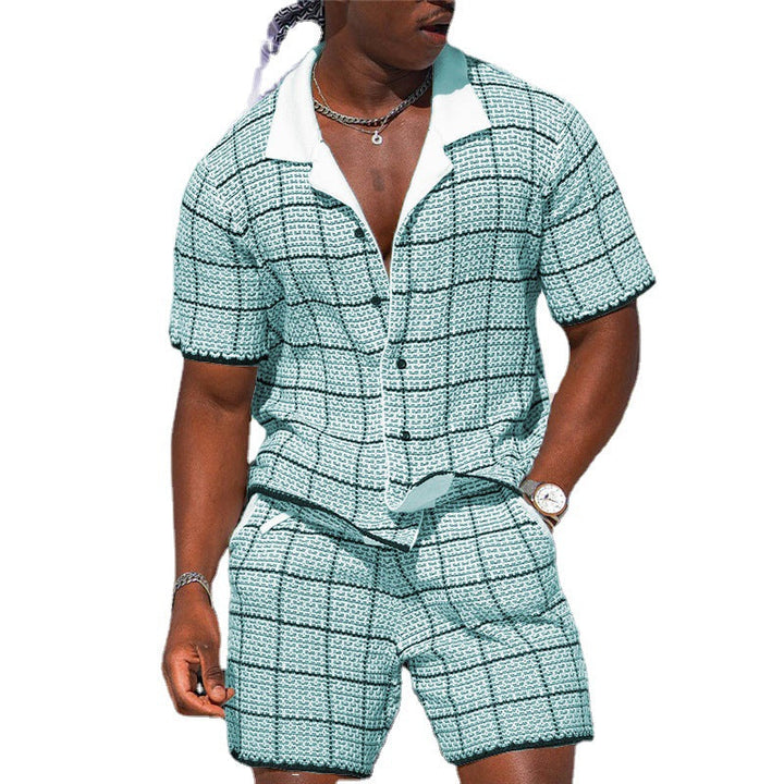 Relaxed Beach Vibes: Men's Two-Piece Casual Beach Ensemble