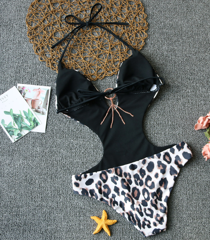 Cover Belly Slimming One-piece Printed Swimsuit