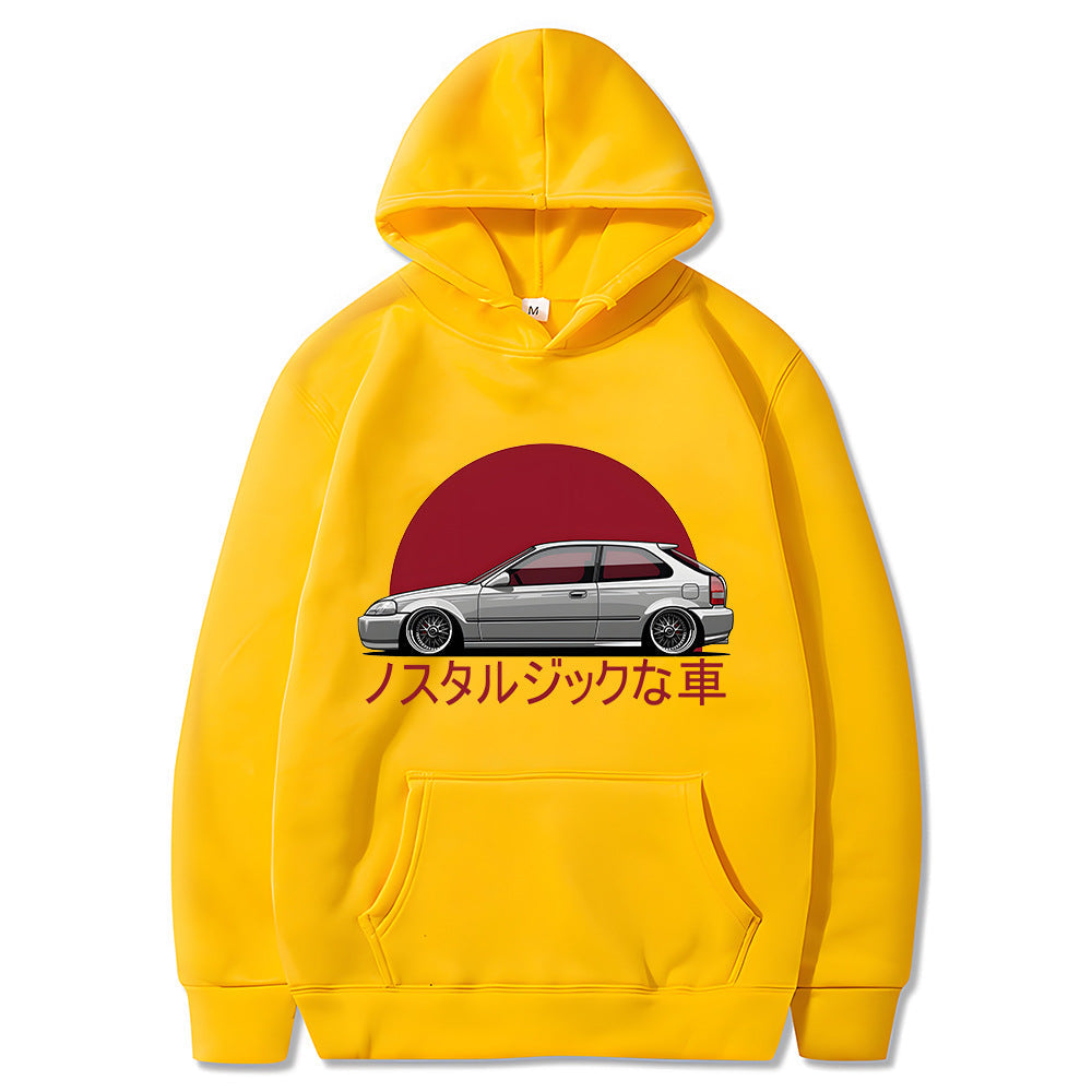 Relaxed Drive Sunset Print Men's Hoodie